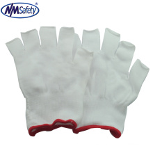 NMSAFETY guantes de medio dedo para jardinería de algodón